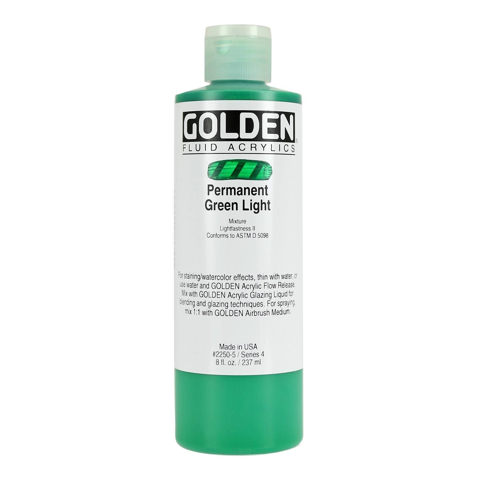 Golden Fluid Acrylics, 8 oz Paint in Permanent Green Light - D022469S - Art and Craft Paint Buy the Golden Fluid Acrylics, 8oz. at Michaels. c sku D022469S
