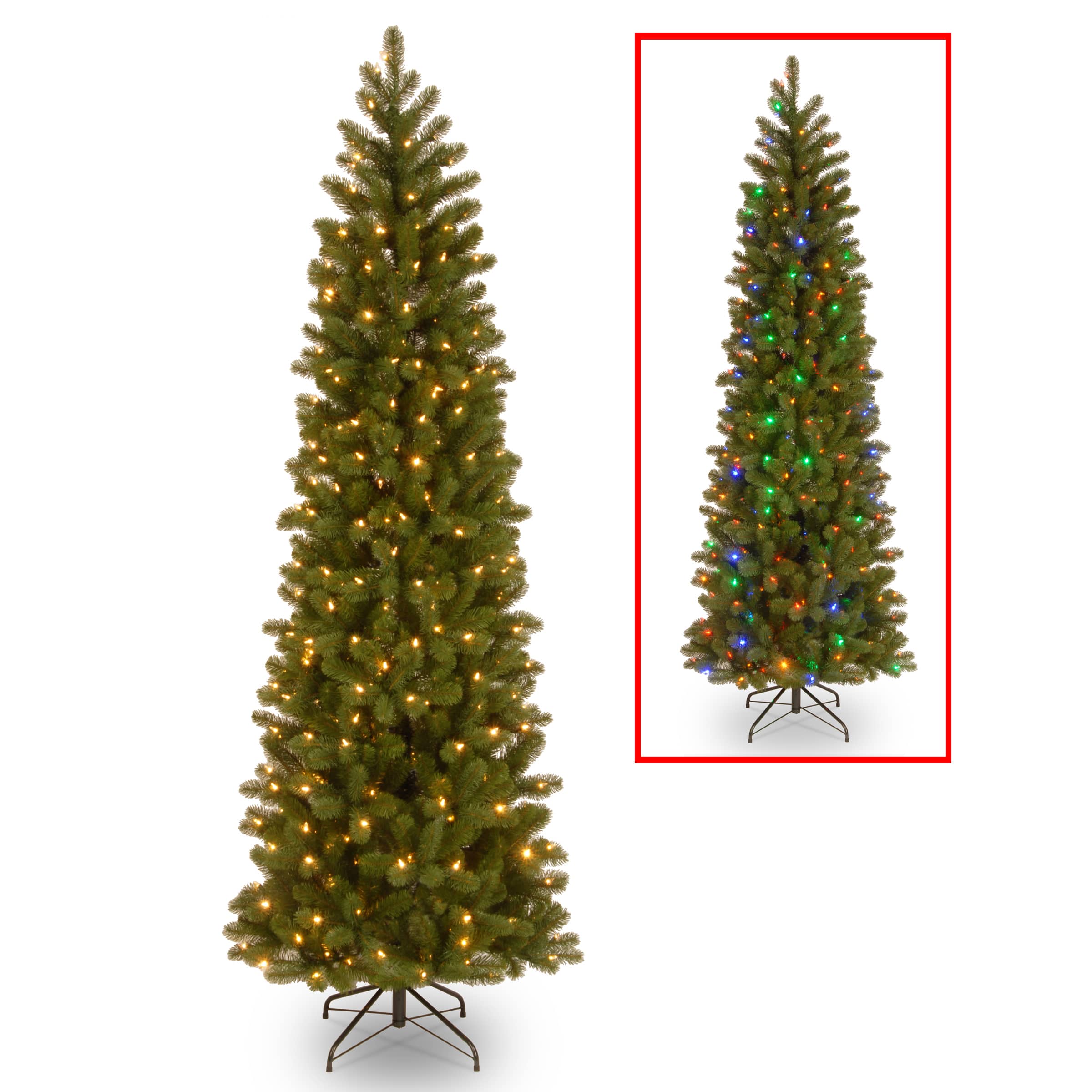 Color Changing Christmas Tree Pre Lit 300 Dual Color LED Lights 6.5' 8 Function 