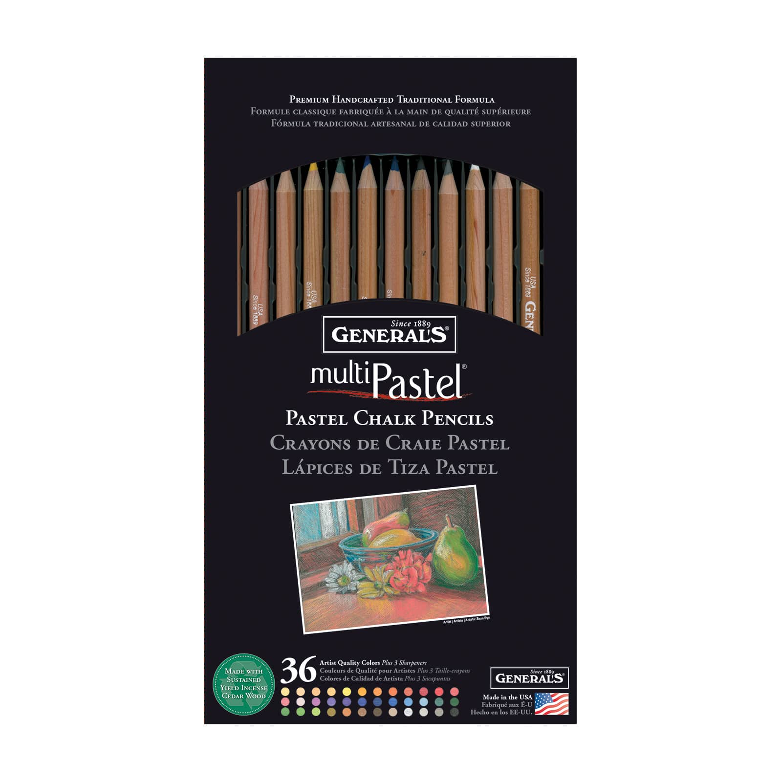 General&#x27;s&#xAE; MultiPastel&#xAE; Chalk Pencil 36 Color Set