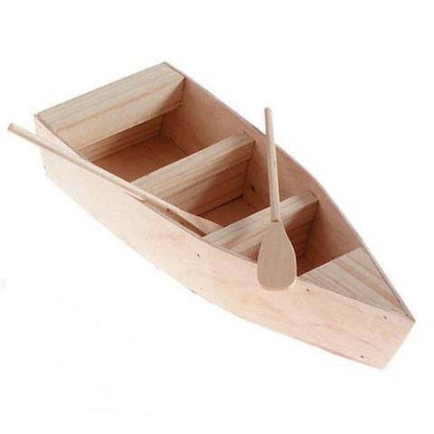 Unfinished Wood Mini Boat
