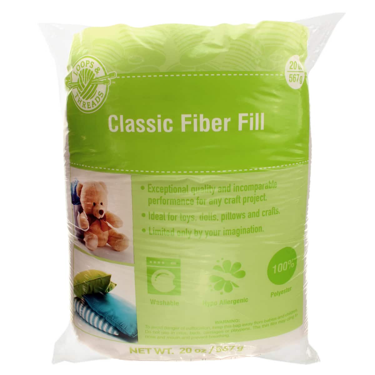 12 Pack: Polyester Classic Fiber Fill by Loops &#x26; Threads&#x2122;