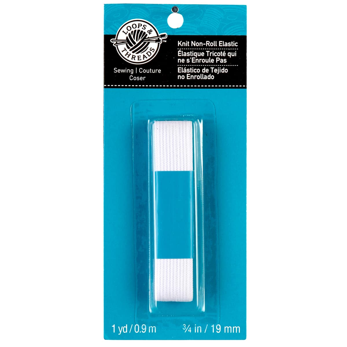 12 Pack: 3/4" White Knit Non-Roll Elastic by Loops & Threads™