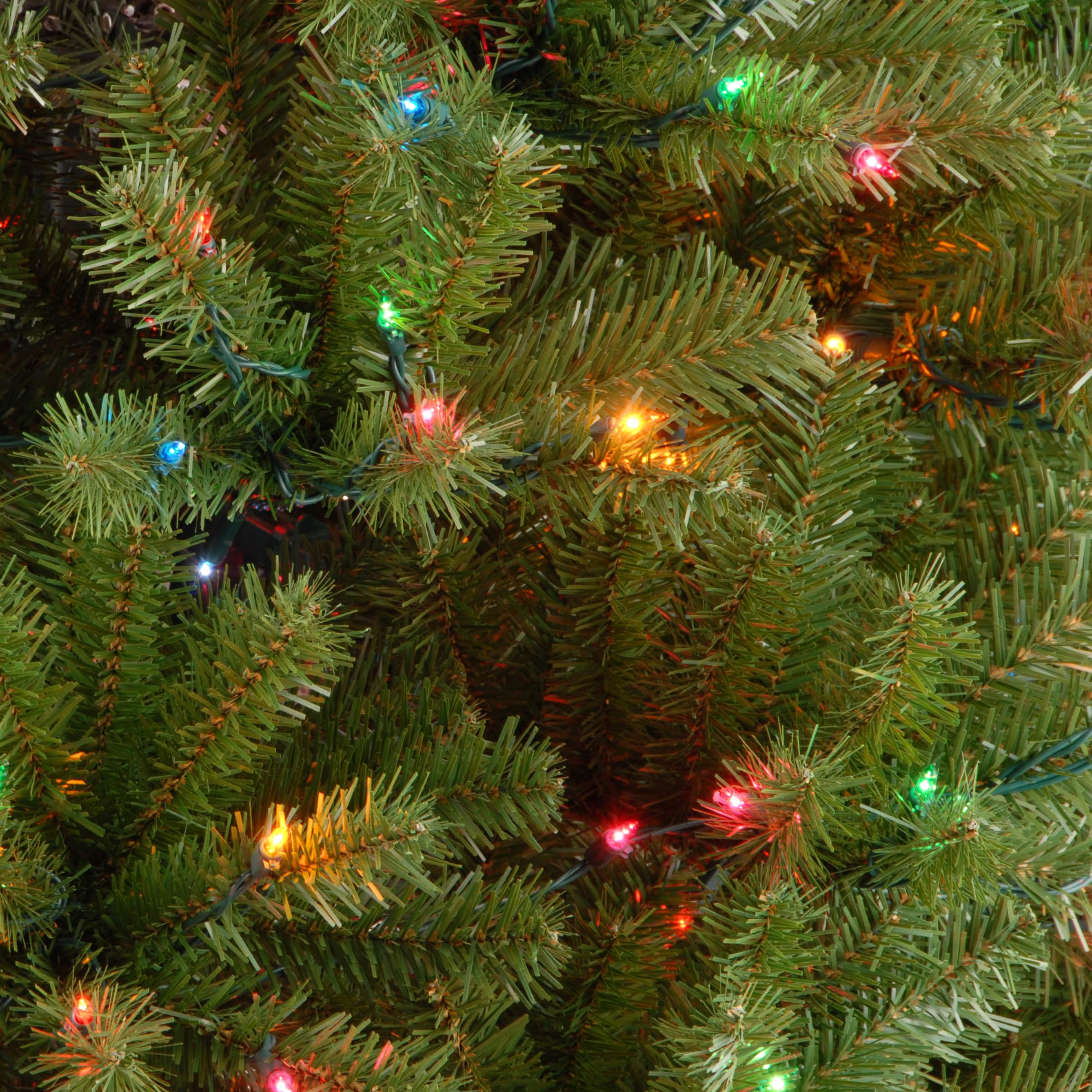 6.5ft. Pre-Lit North Valley™ Spruce Medium Artificial Christmas Tree, Multicolor Lights