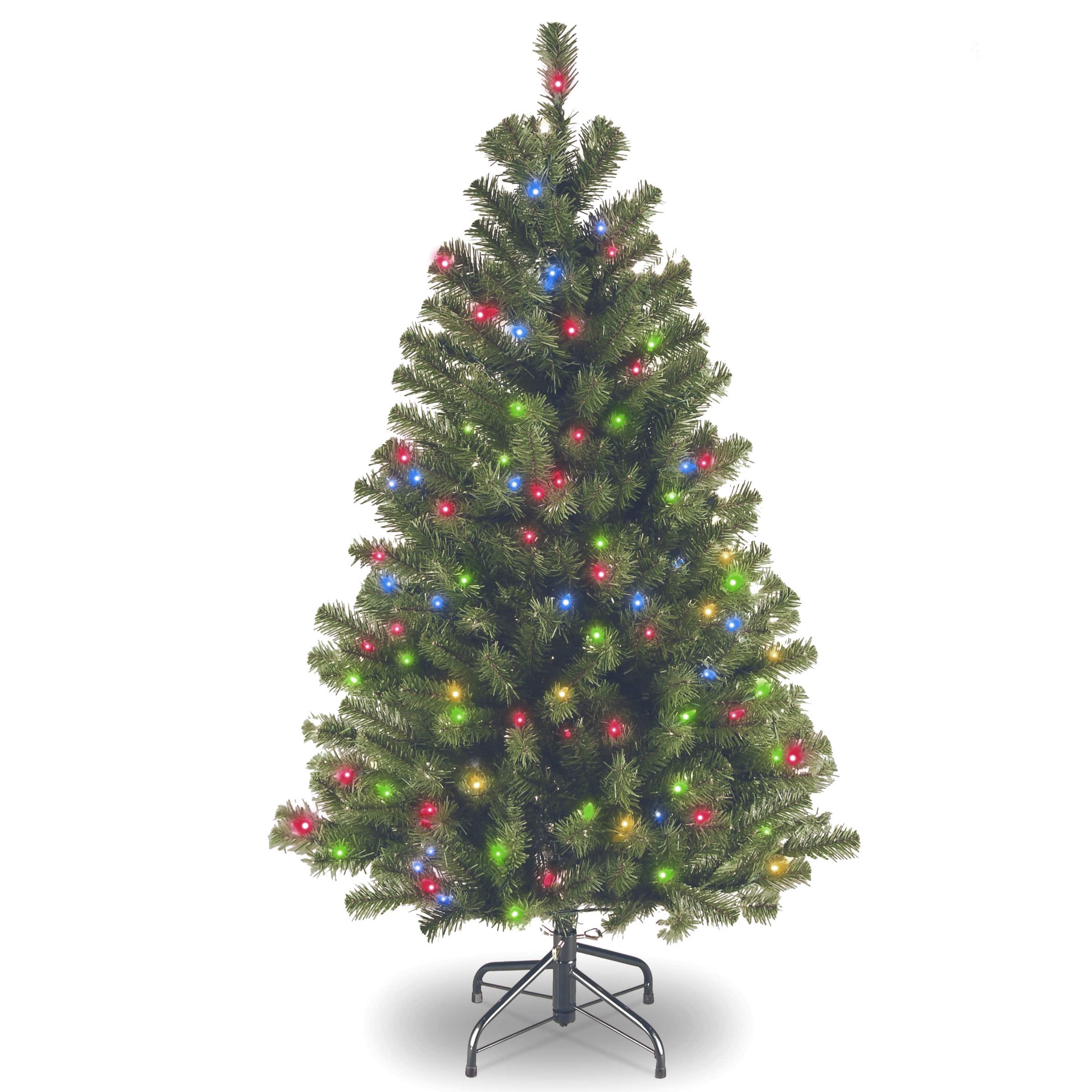 4.5ft. Pre-Lit North Valley™ Spruce Medium Artificial Christmas Tree, Multicolor Lights