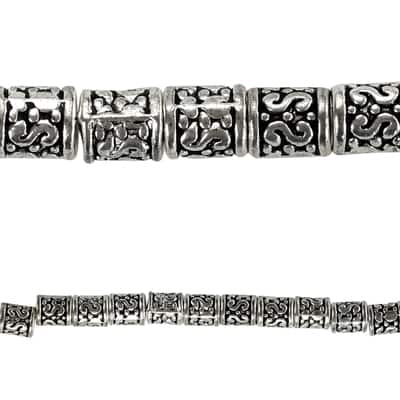 Antique Silver Tube Beads, 6mm by Bead Landing™ image