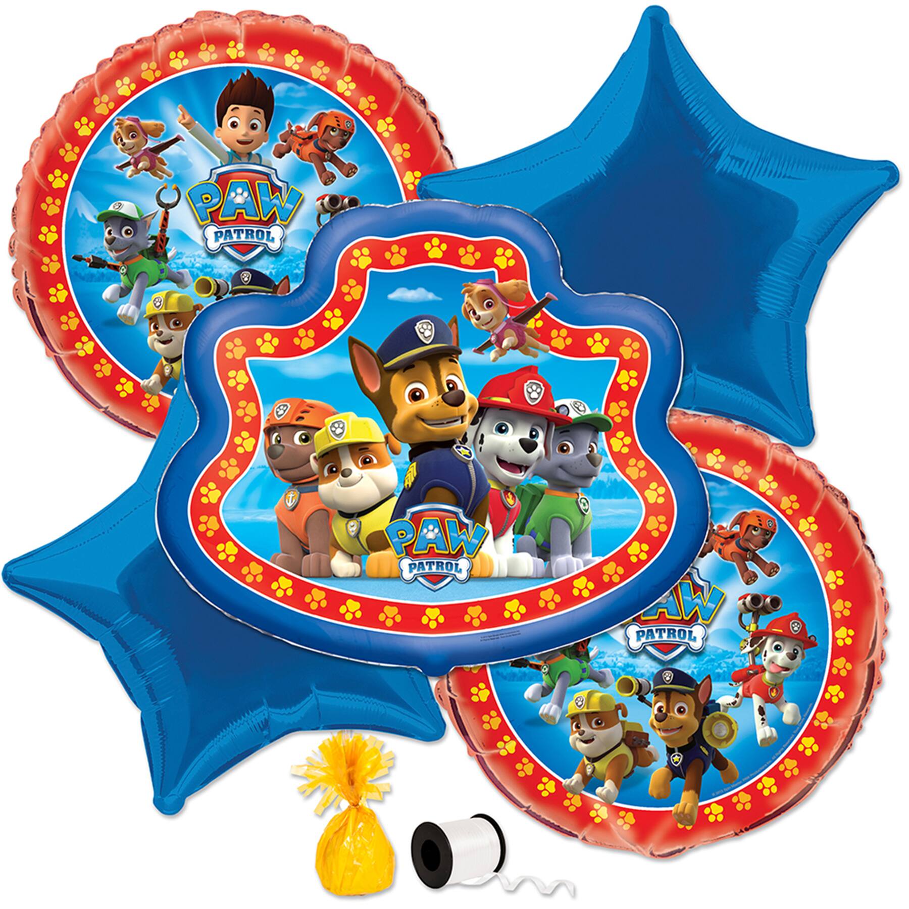 NEW PAW PATROL HELIUM BALLOON SET OF 5 PUPPY PARTY DECORATION USA SELLER 