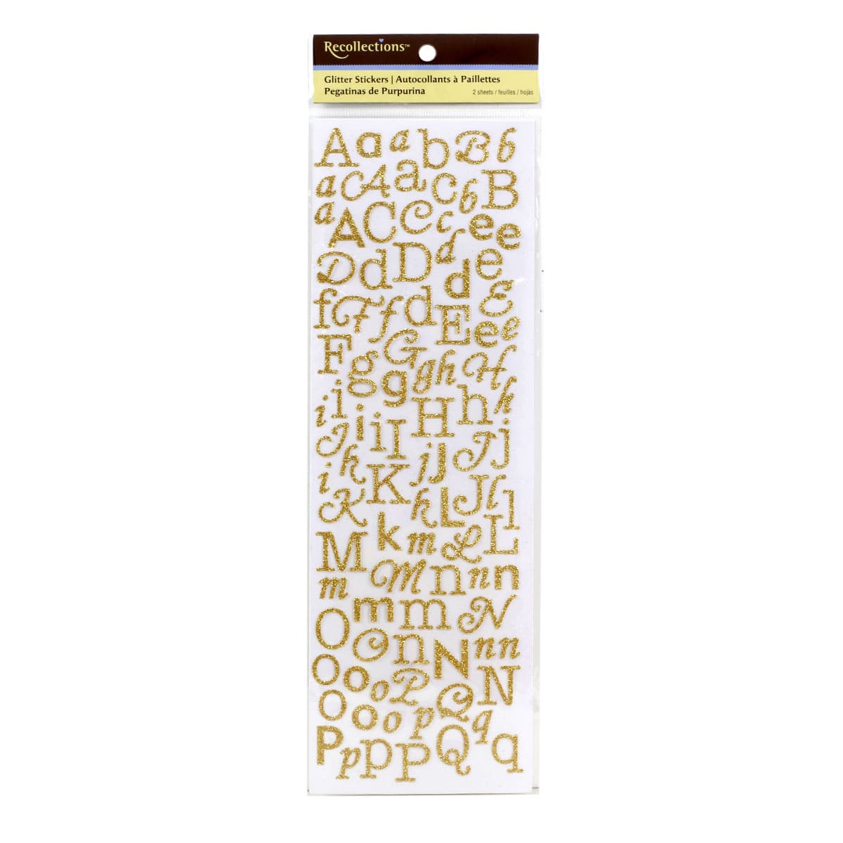 Recollections™ Glitter Alphabet Stickers, Gold