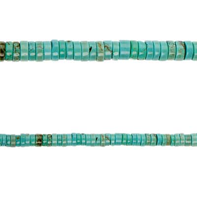 Turquoise Dyed Reconstituted Howlite Heishi Beads, 8mm by Bead Landing™ image
