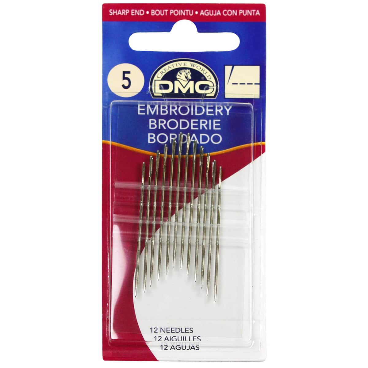 24 Packs: 12 ct. (288 total) DMC&#xAE; Embroidery Needles, Size 5