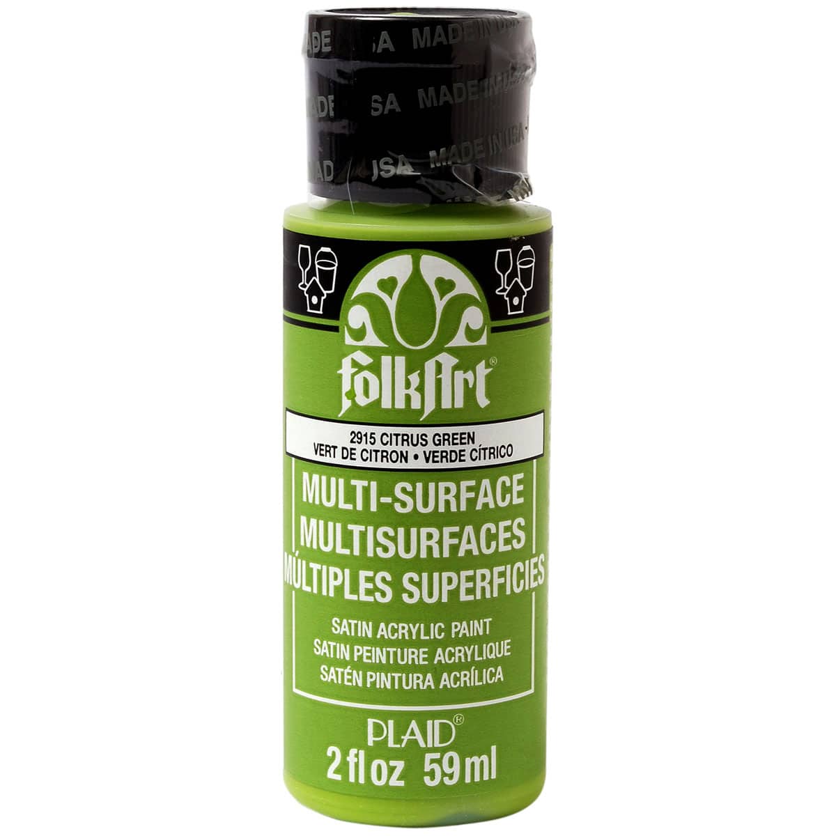 12 Pack: FolkArt® Multi-Surface Satin Acrylic Paint, 2oz.