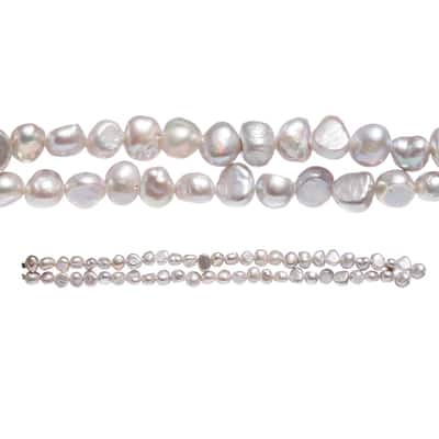 Light Gray Pearl Rondelle Seed Beads, 6mm by Bead Landing™ image