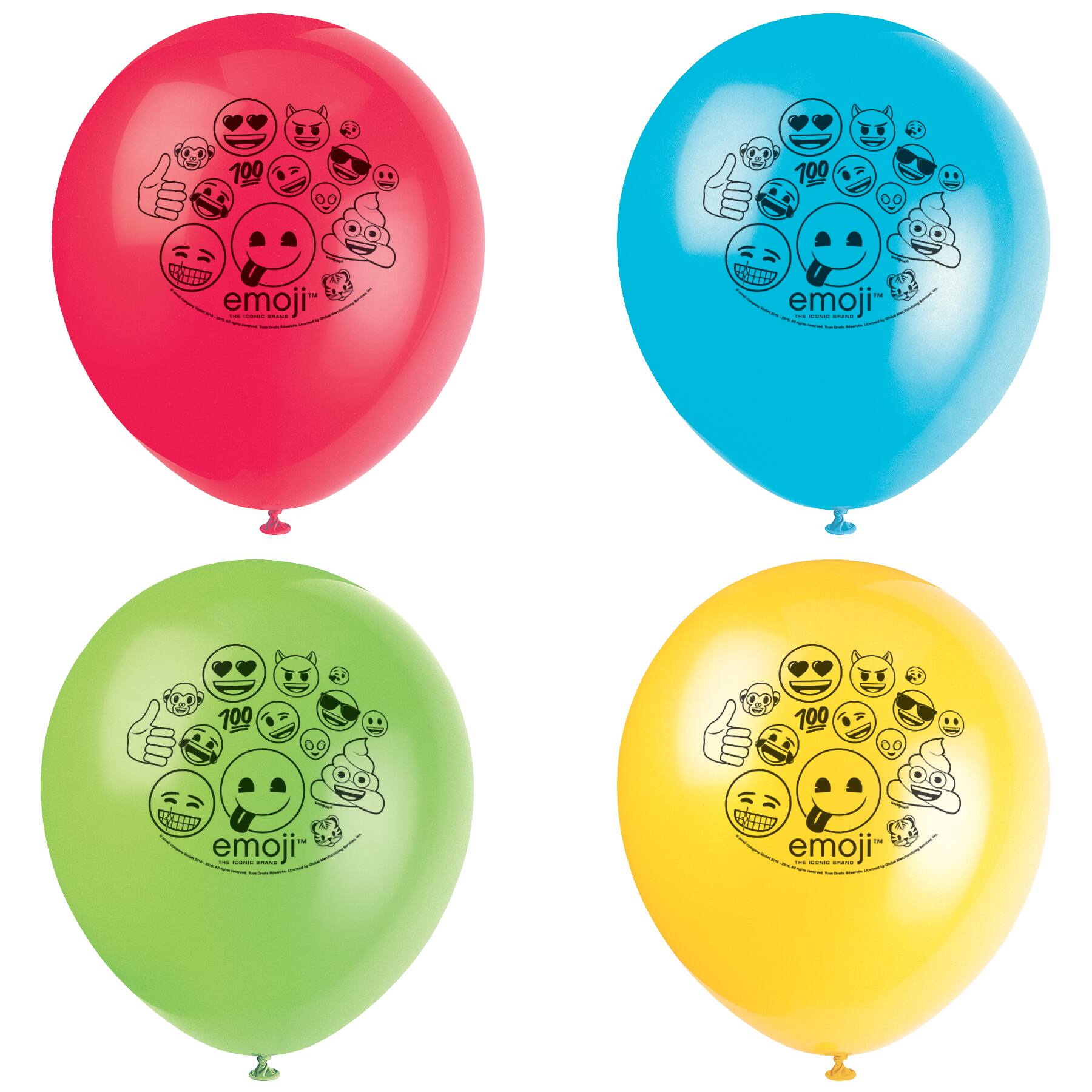EMOJI Latex & Foil Party Balloons Birthday Smile Face Event Supplies Oaktree 