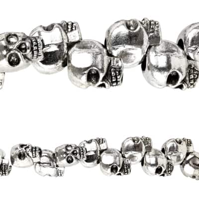 Bead Gallery® Silver Plated Skull Beads, 12mm image