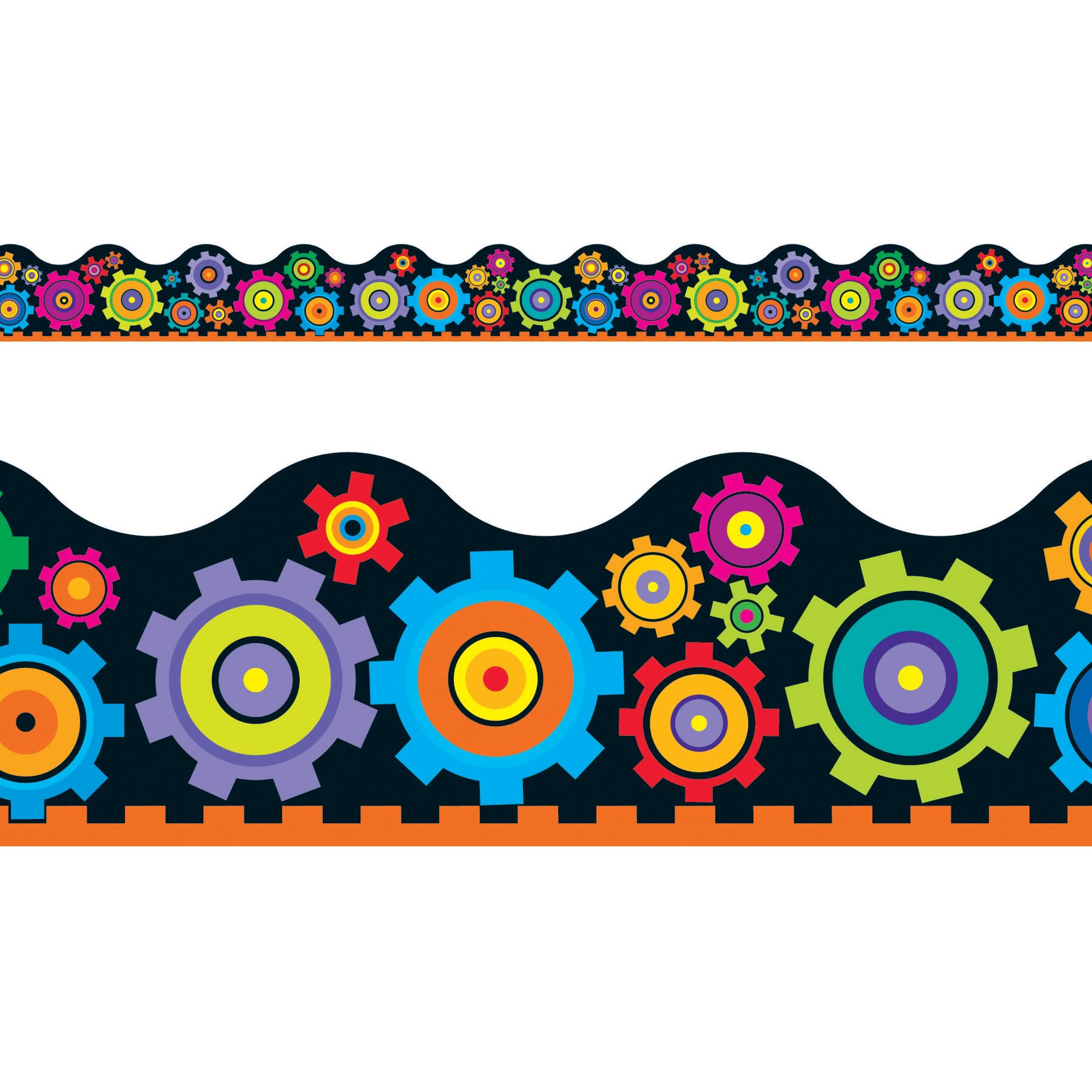 Terrific Trimmers&#xAE; Multicolor Gears Border Trims, 468ft.