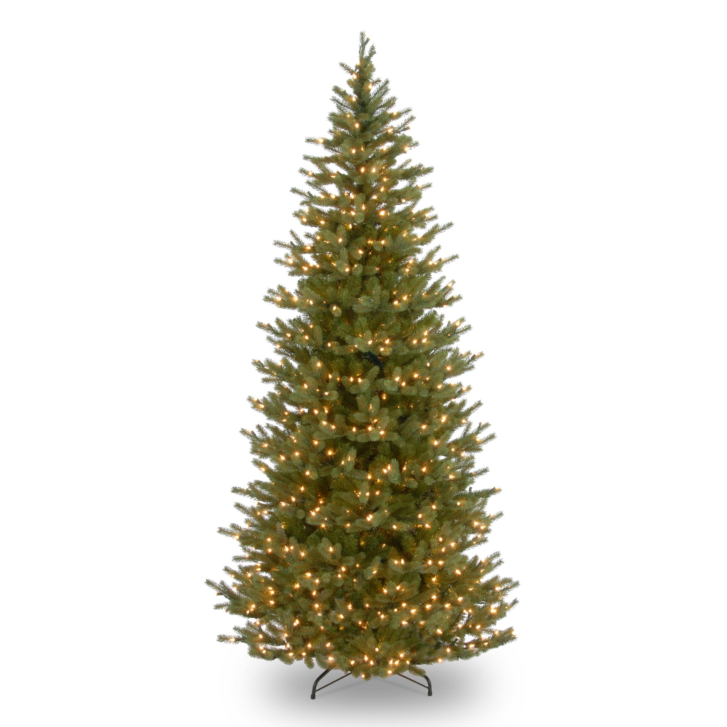 Buy the 7.5 Ft. PreLit Feel Realยฎ Norway Spruce Slim Artificial Slim Christmas Tree Pre Lit Led