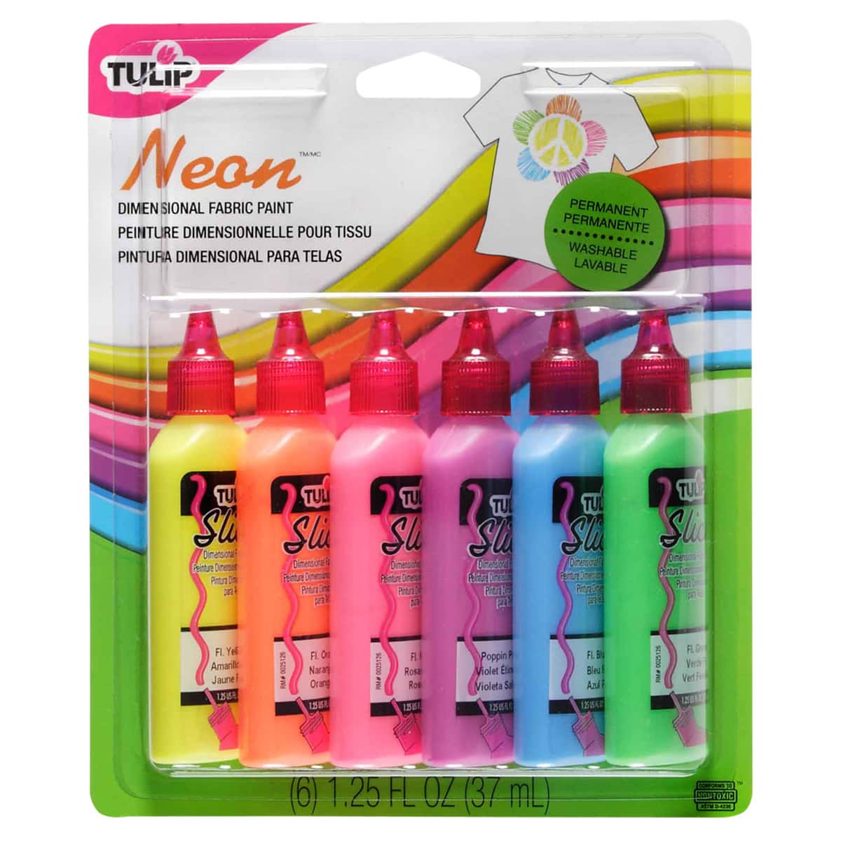  Tulip Puffy 3D Paint, Neon Colors, Set of 12 : Arts, Crafts &  Sewing