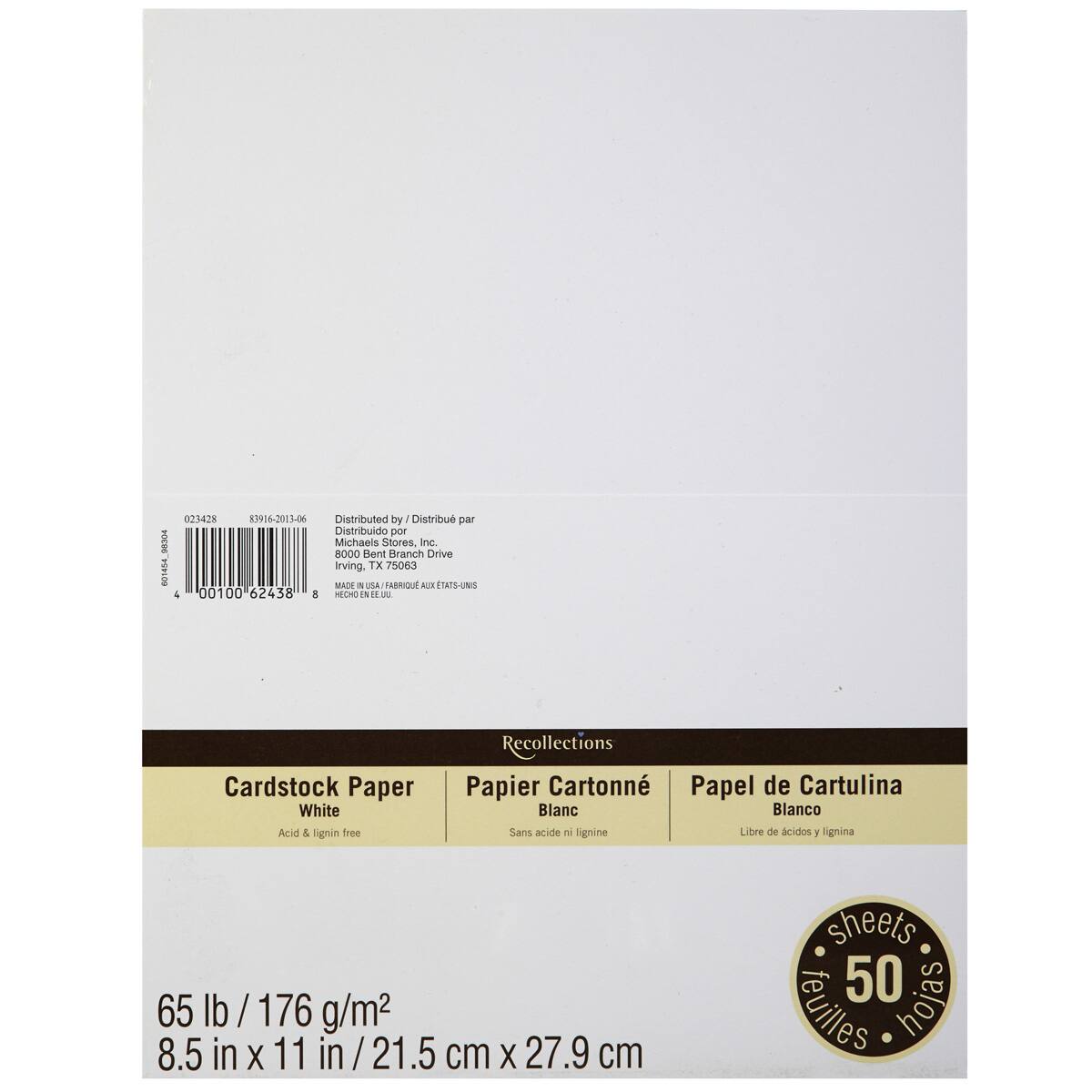 8 1/2 X 11 Roses 50 Sheets Recollections Cardstock Paper