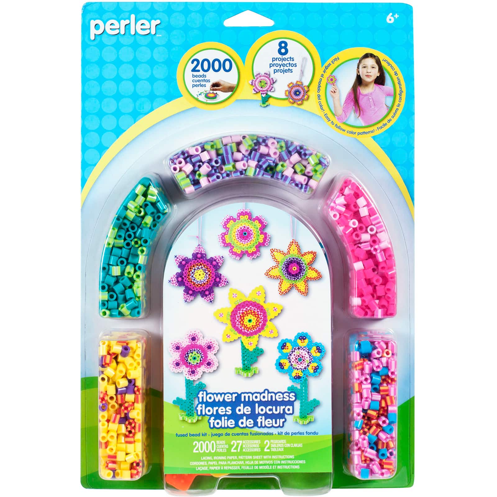 Perler Flower Madness Fused Bead Kit