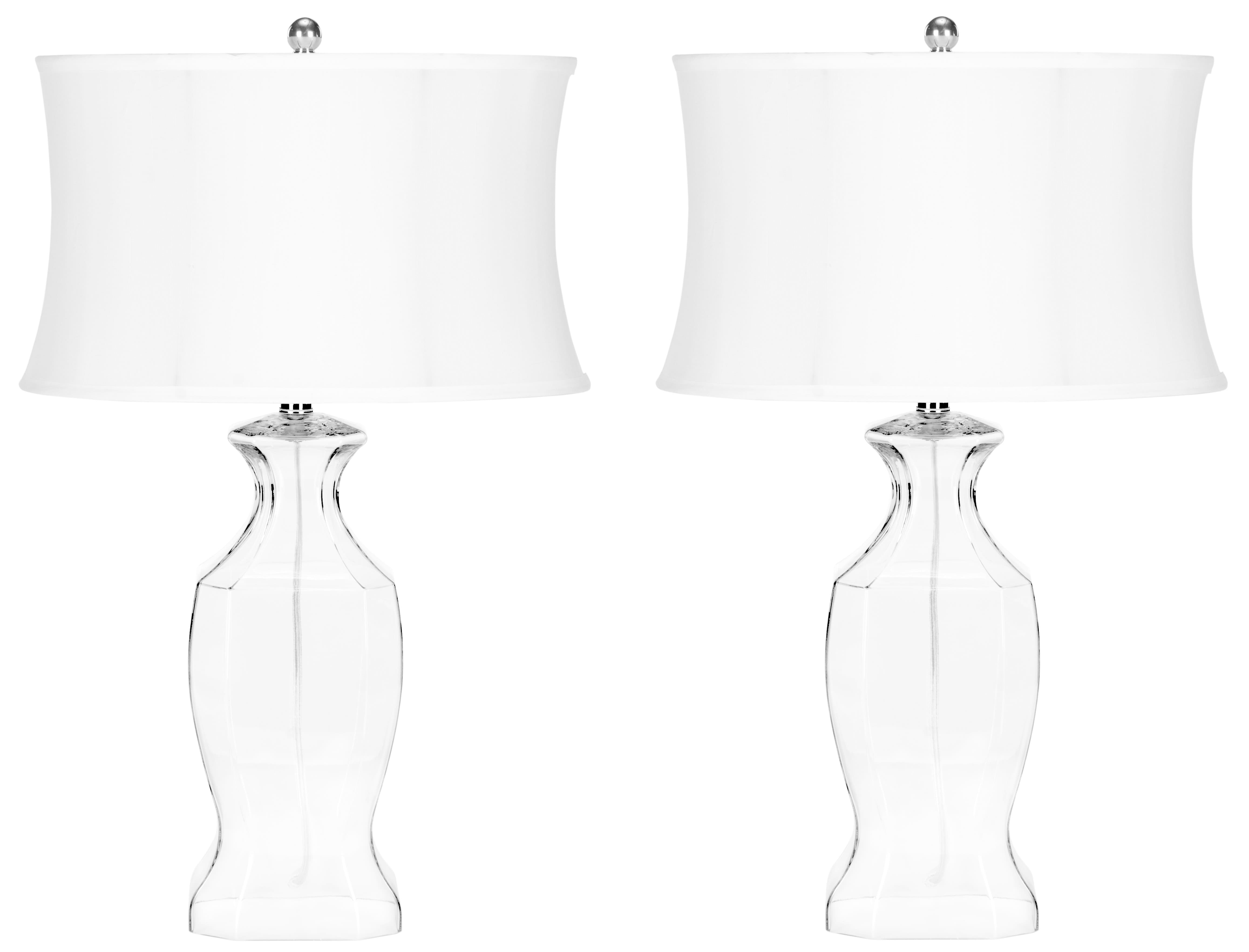 Glass Table Lamp Set in Glass