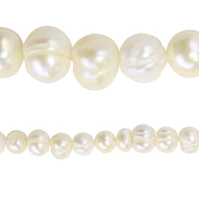 Cream Pearl Potato Beads, 8mm by Bead Landing™ | Michaels