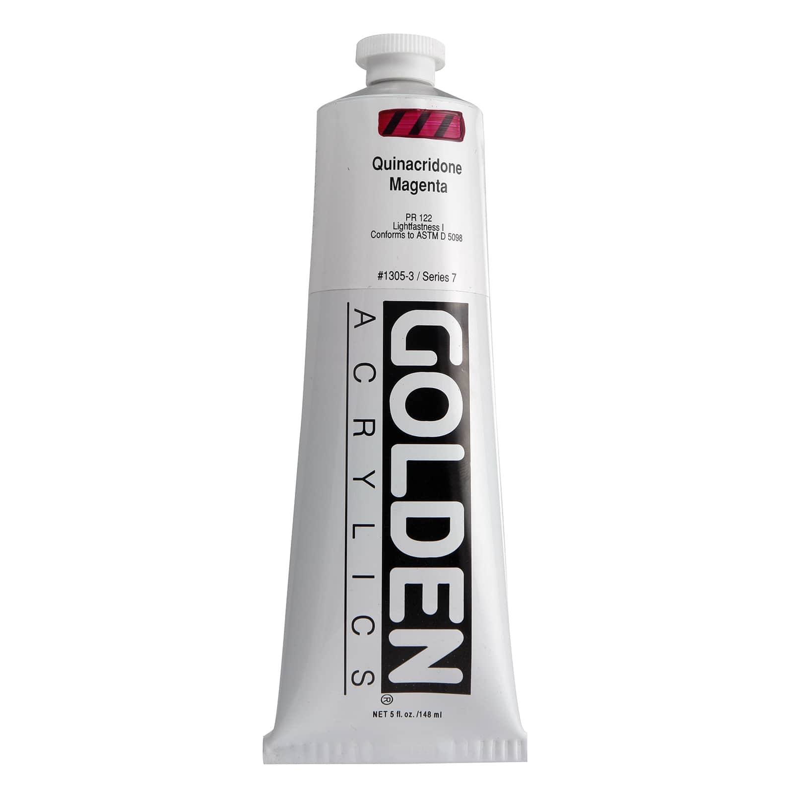 Golden Heavy Body Acrylic Paint, 5 oz in 1305 Quinacridone Magenta