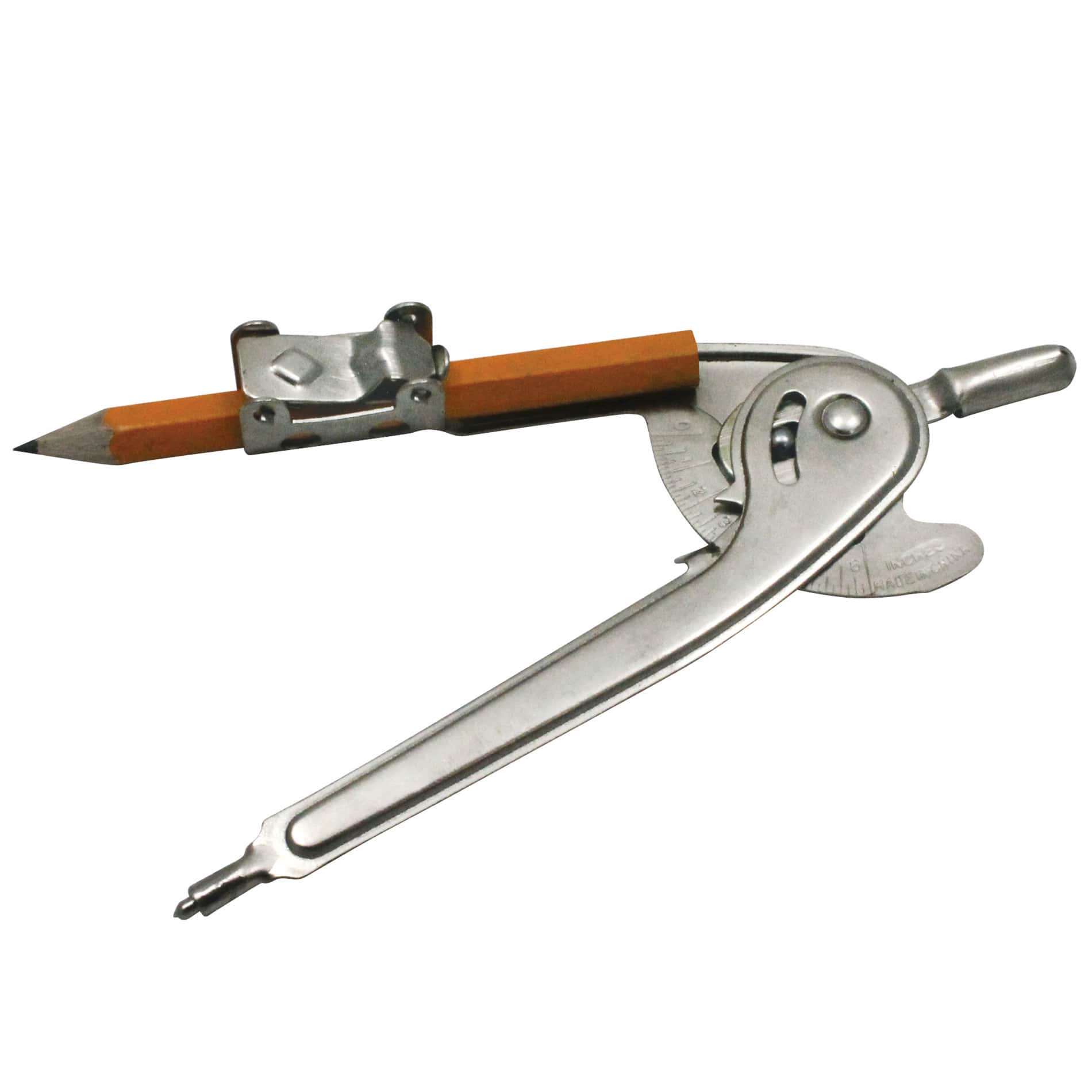 Ball Bearing Compass with Safety Point & Golf Pencil, Pack of 12