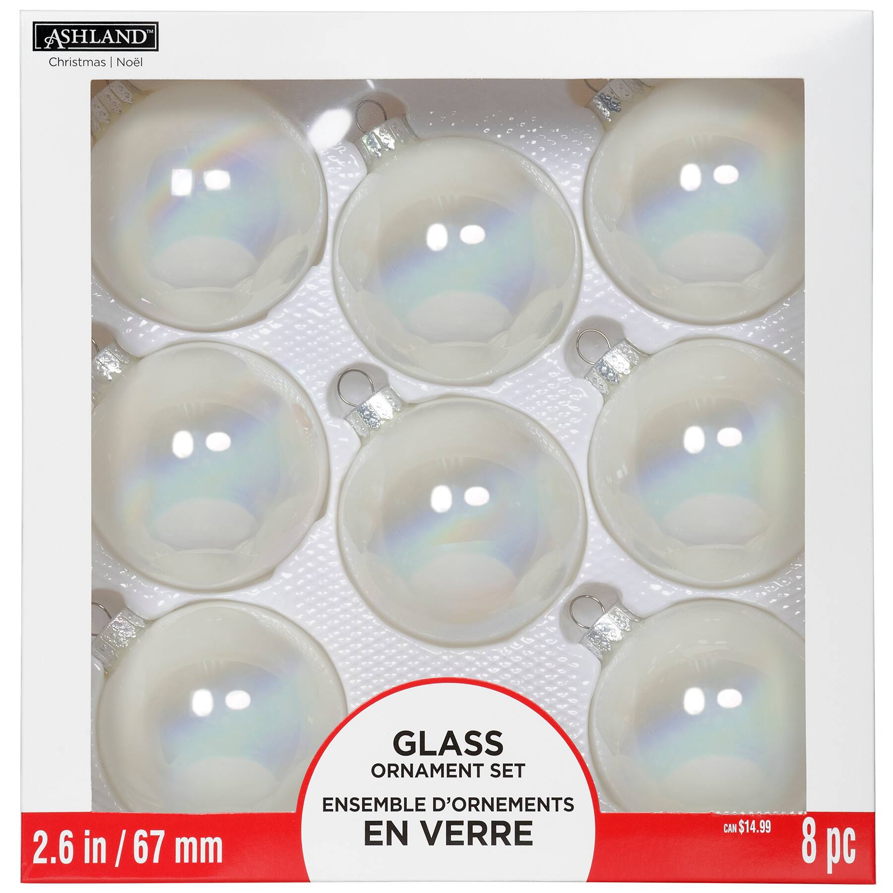 Buy the 8ct Shiny Glass Ball Ornaments By Ashland® at Michaels