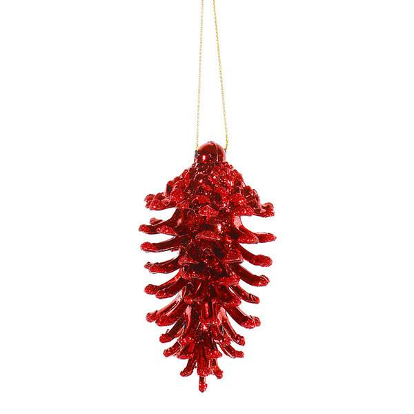 6ct 3.5&#x22; Shatterproof Christmas Pinecone Ornaments