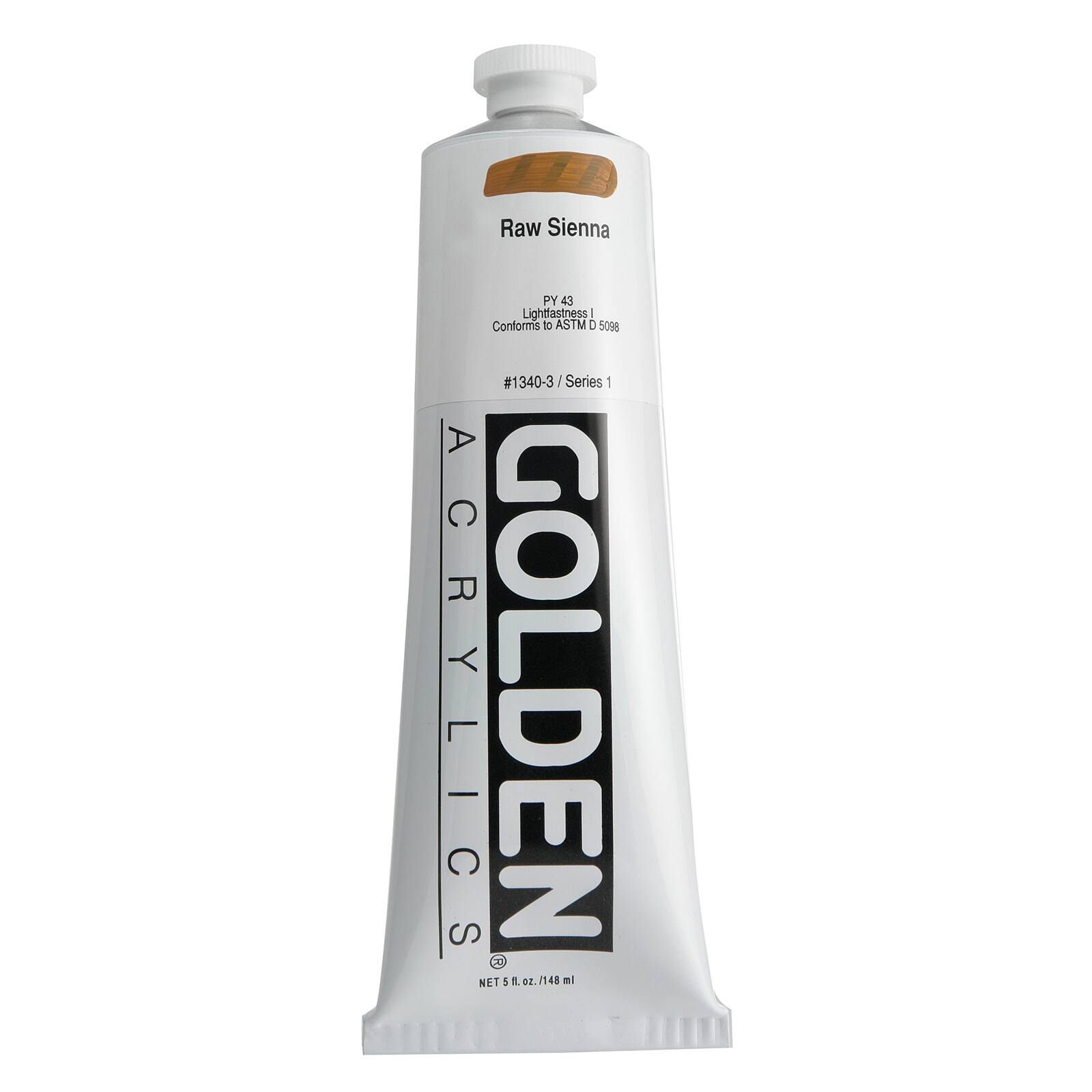 Golden Heavy Body Acrylic Paint, 5 oz in 1340 Raw Sienna