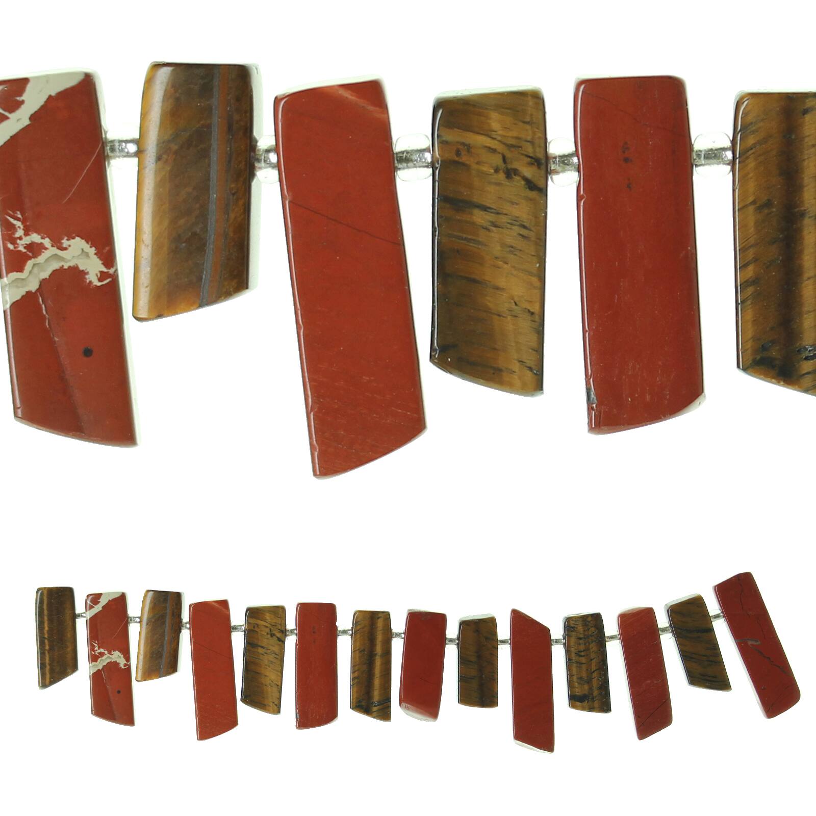 Find the Bead Gallery® Red Jasper & Tiger Eye Stick Beads, Multicolor
