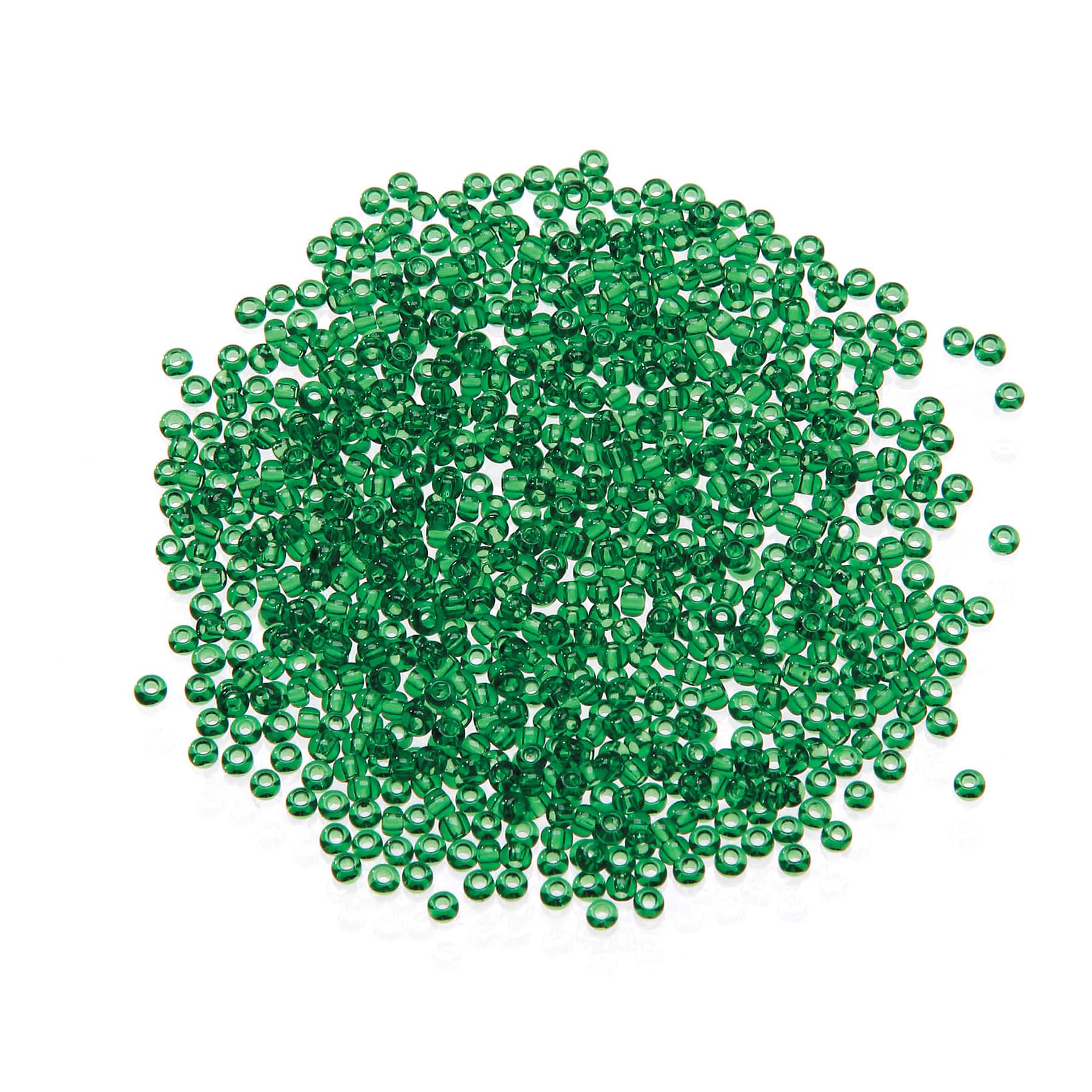 12 Pack: Toho® 11/0 Transparent Green Japanese Glass Seed Beads