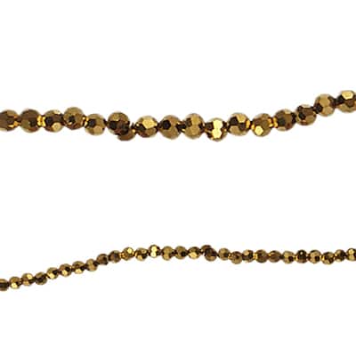 Gold Iris Glass Faceted Round Beads, 3mm by Bead Landing™ image