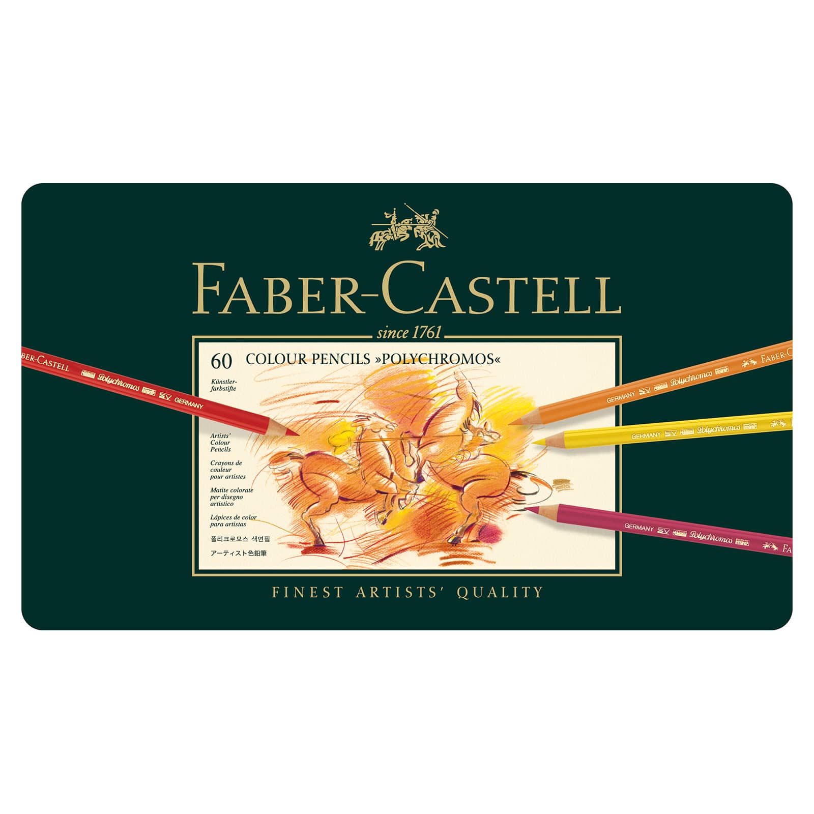 Faber-Castell&#xAE; Polychromos&#xAE; 60 Color Pencil Tin Set