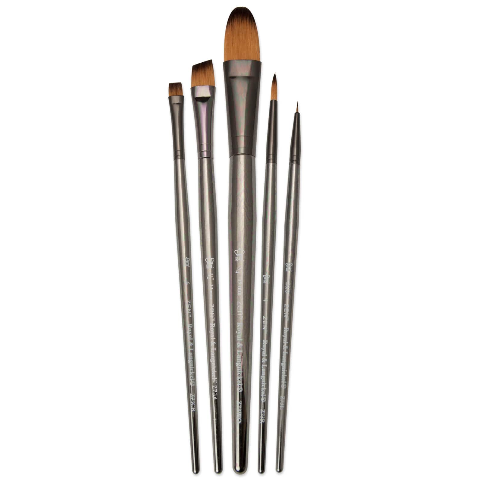 10 Piece Golden Synthetic Acrylic Brushes By Artist's Loft