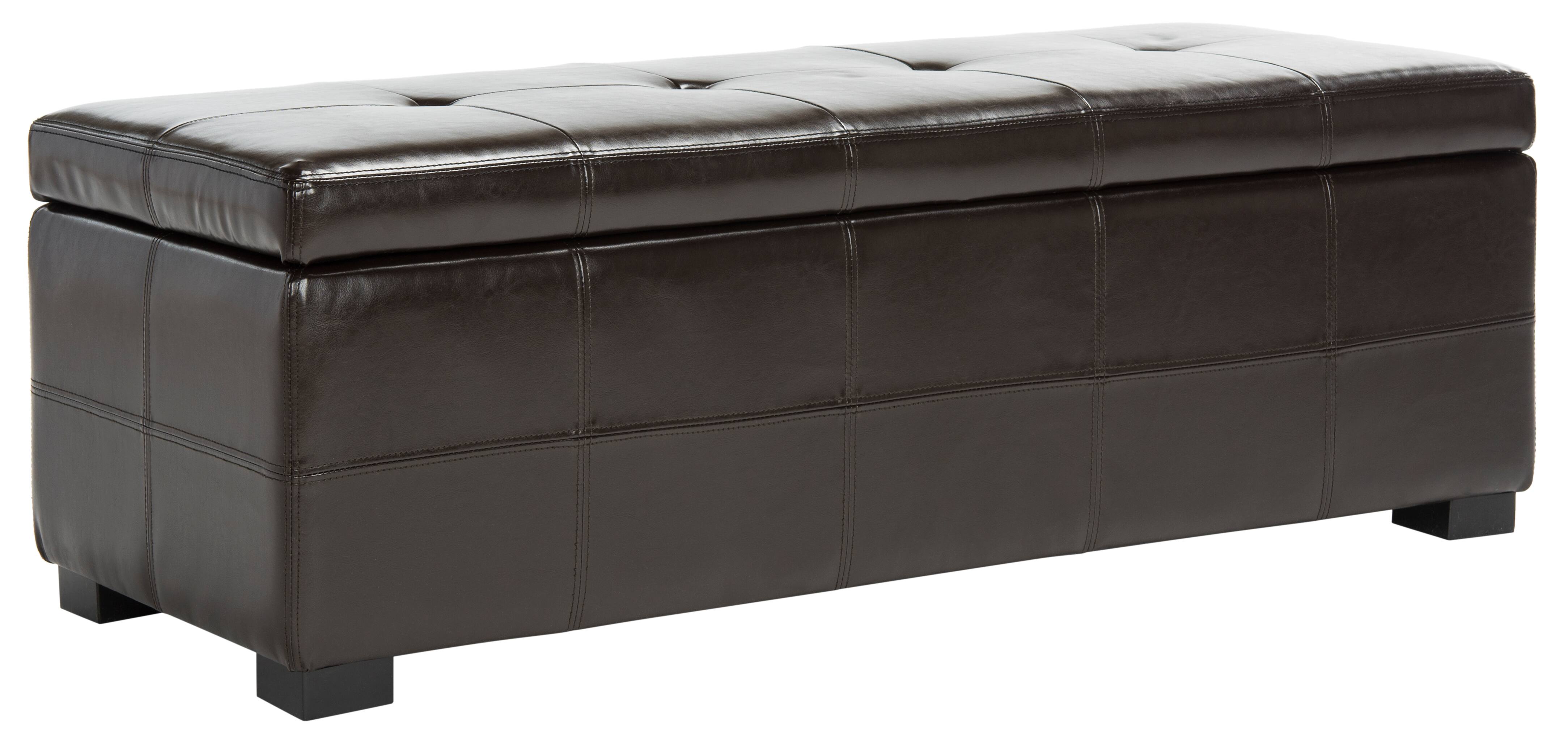 Maiden Large Tufted Storage Bench in Brown
