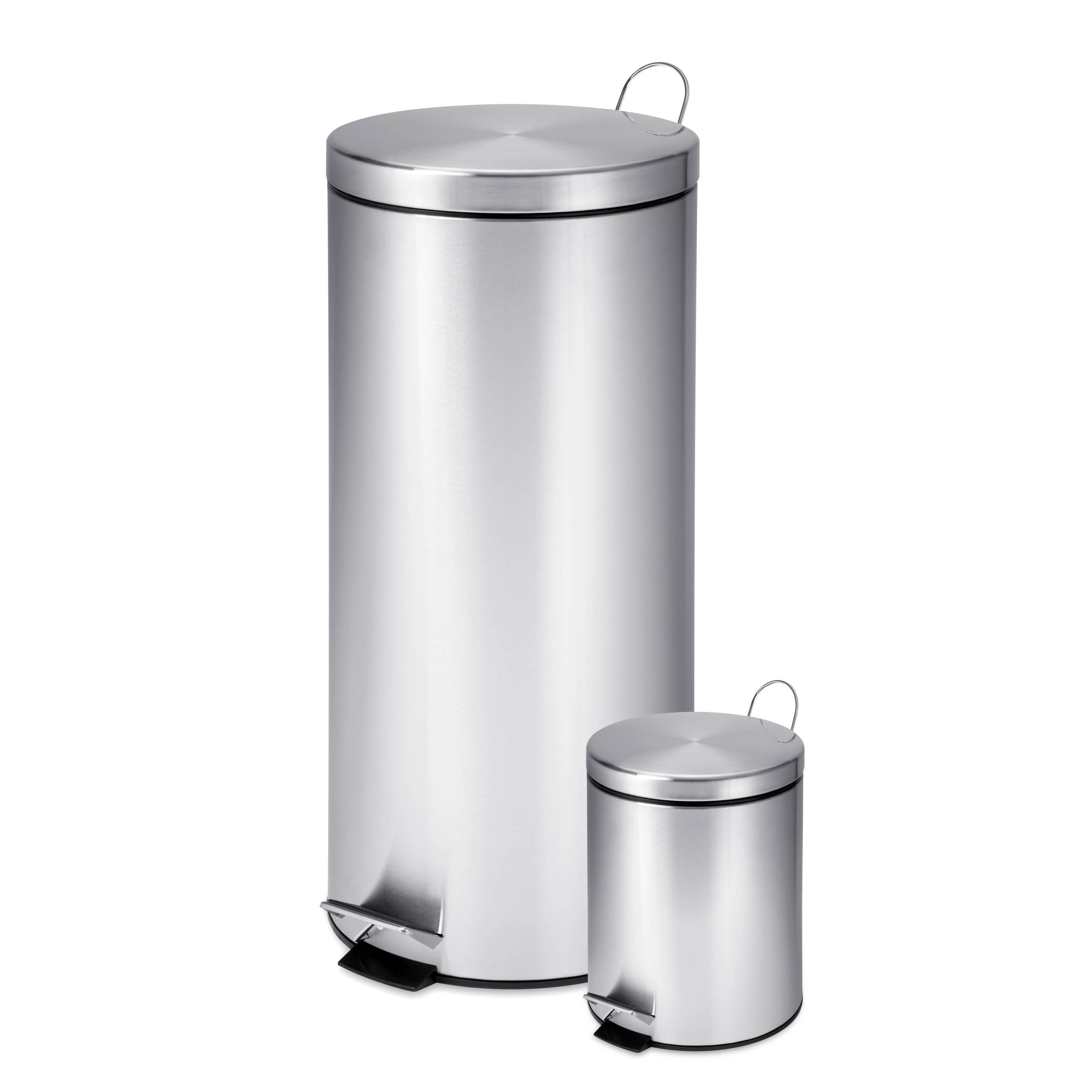 Honey Can Do Stainless Steel 30L and 3L Step Can Combo
