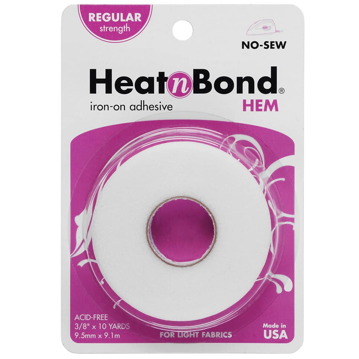 Heat N Bond Iron-On Adhesive, Hem, No-Sew, Regular Strength