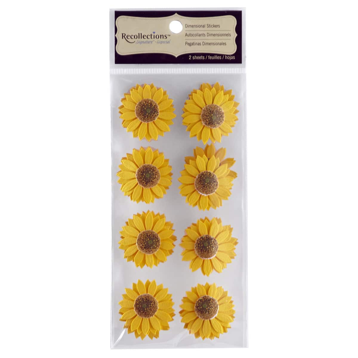 sunflower stickers recollections michaels signature