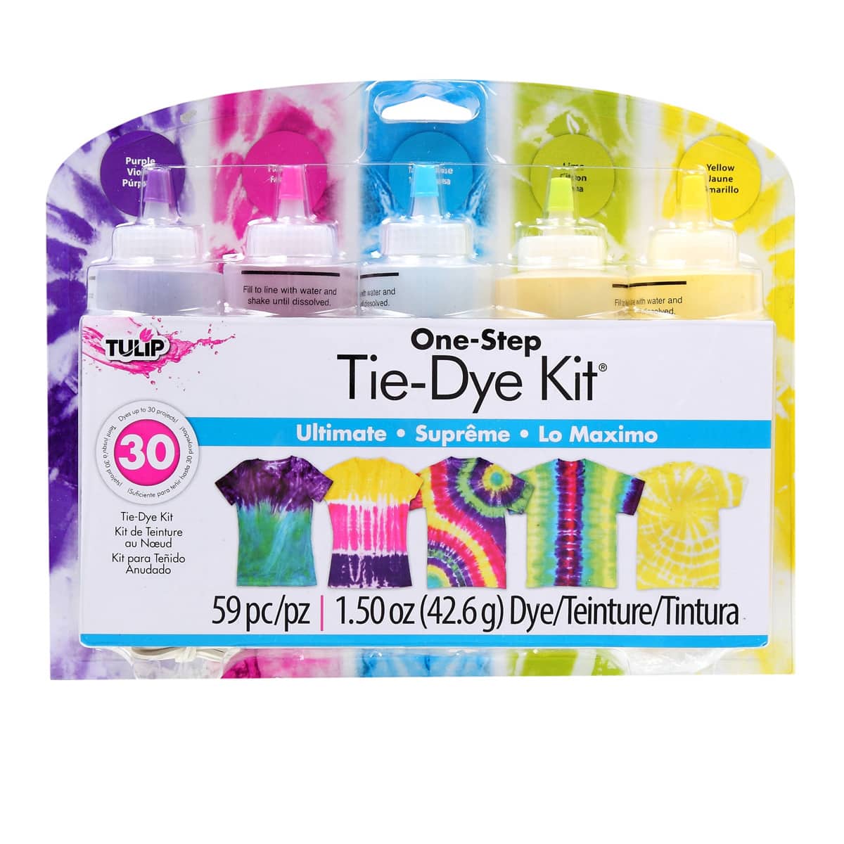 Tie Dye Kit, Fabric Dye, Tie Dye DIY T-Shirt Set