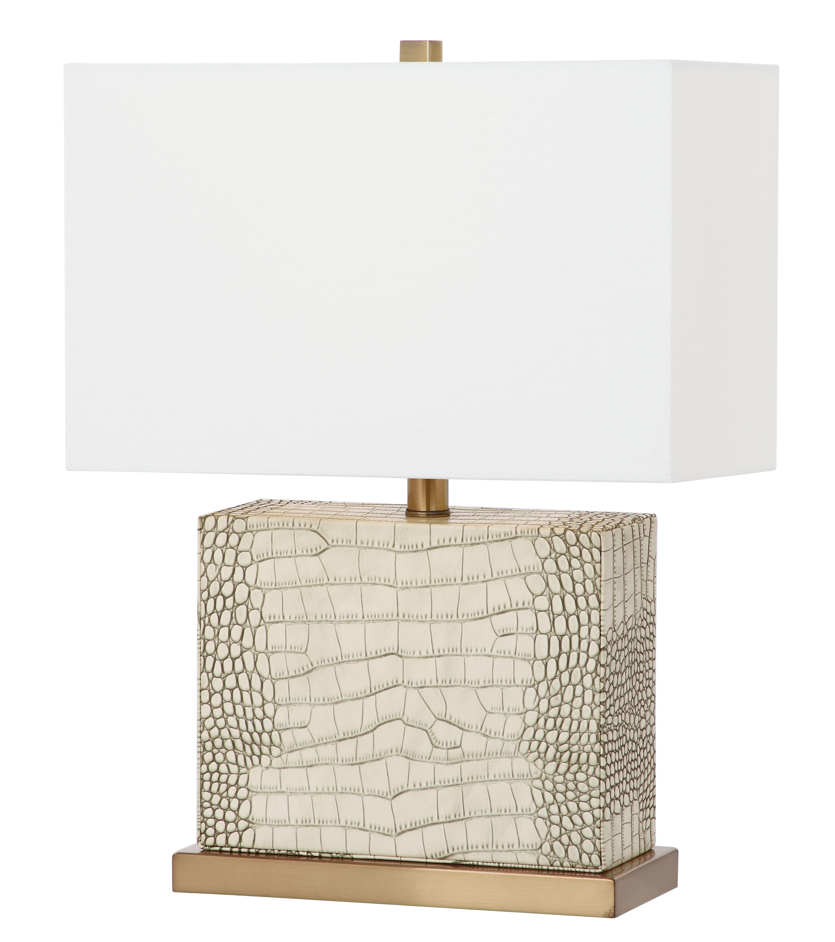 Delia Table Lamp in Creme Alligator