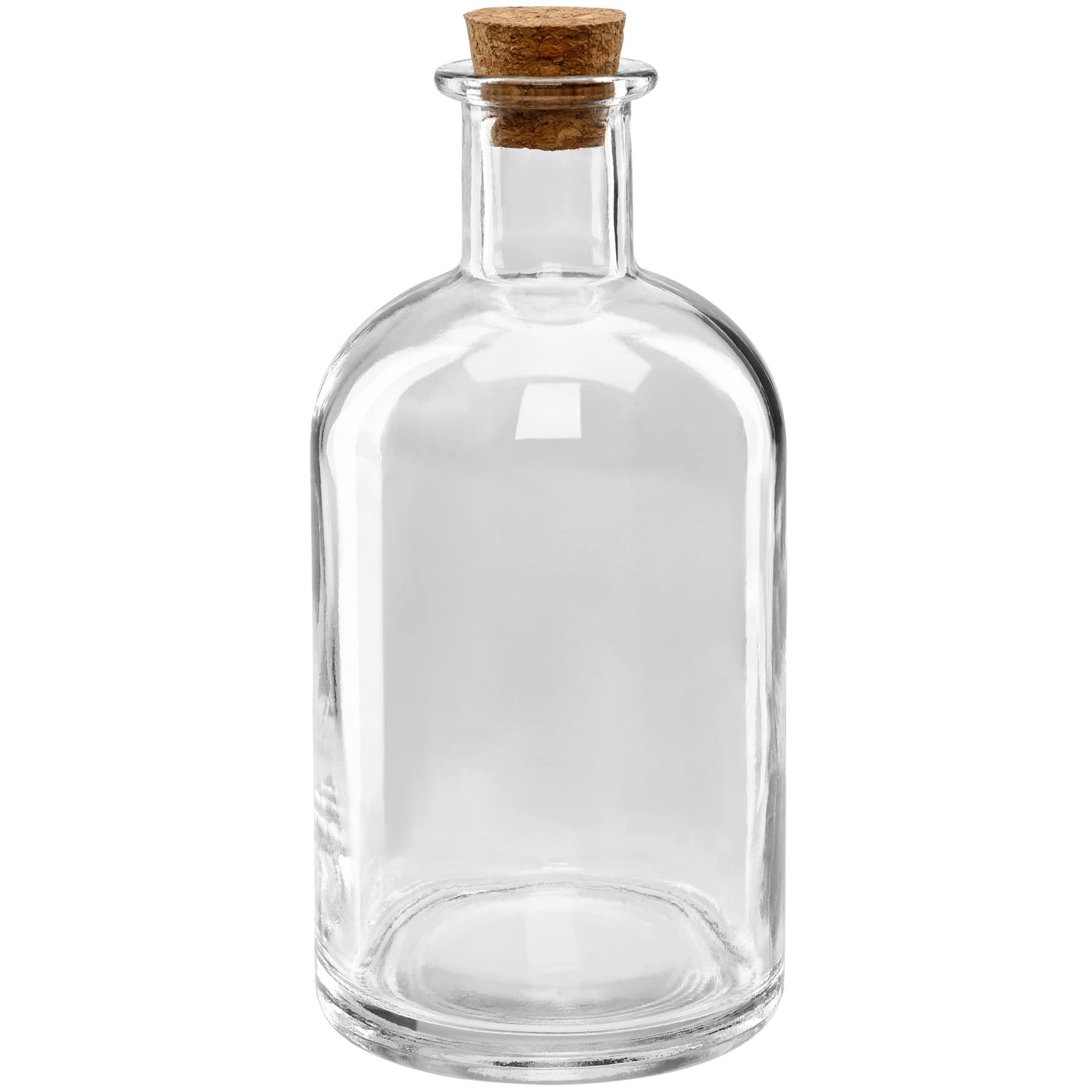 Darice Clear Glass Small Neck Bottle with Cork- 5 inches : Home  & Kitchen