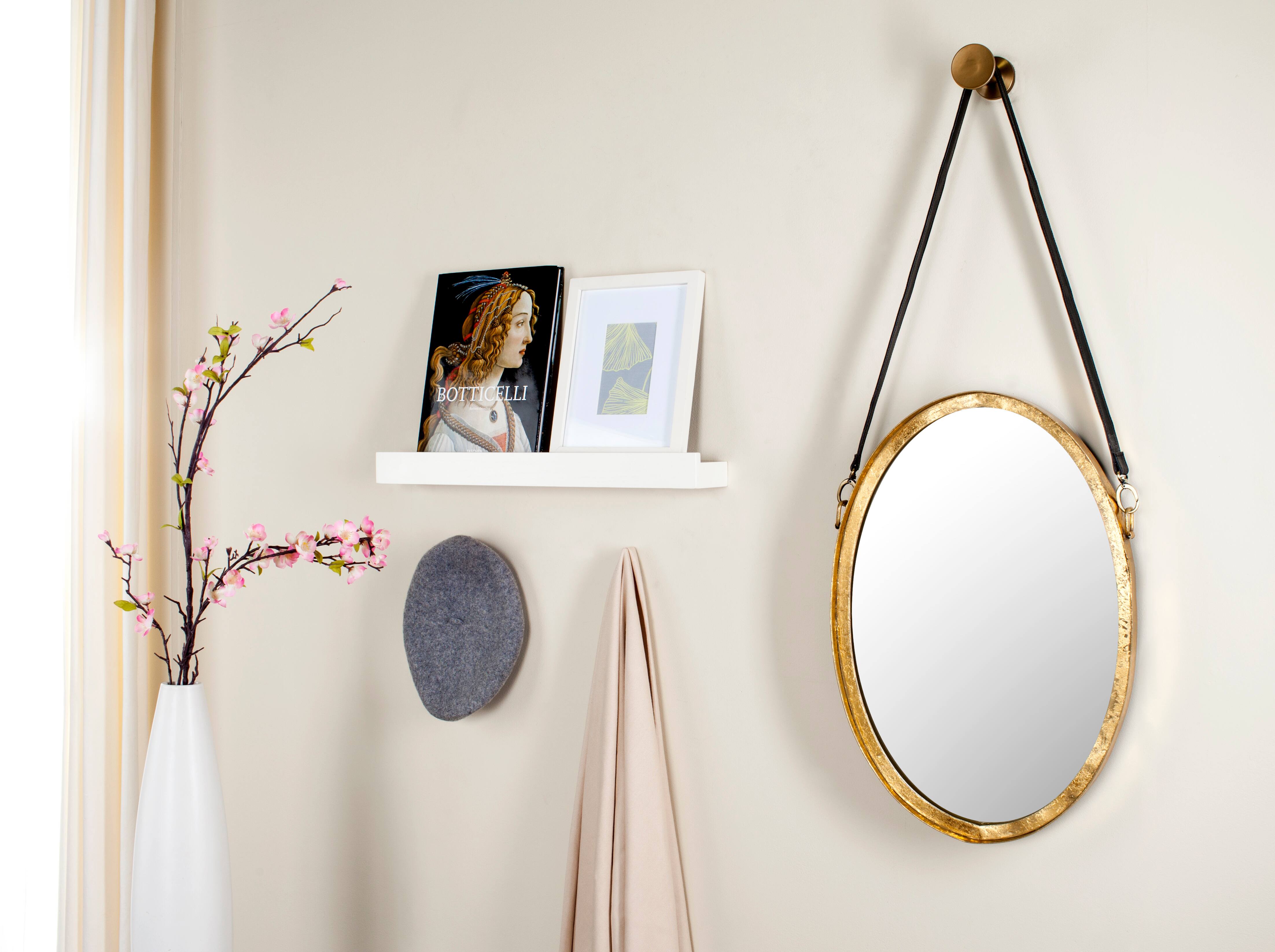 Pembroke Strap Mirror in Antique Gold