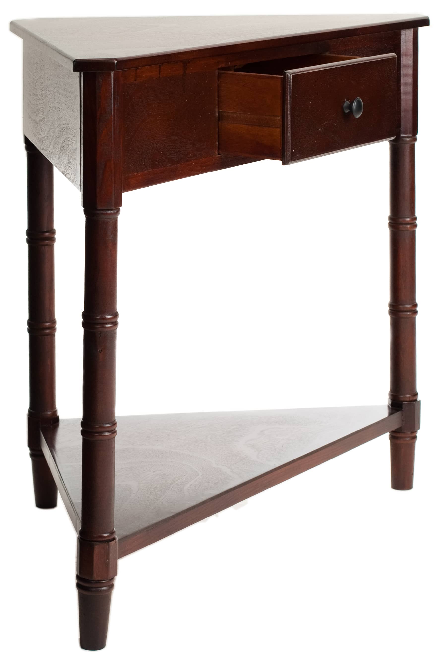 Gomez Corner Table in Dark Cherry