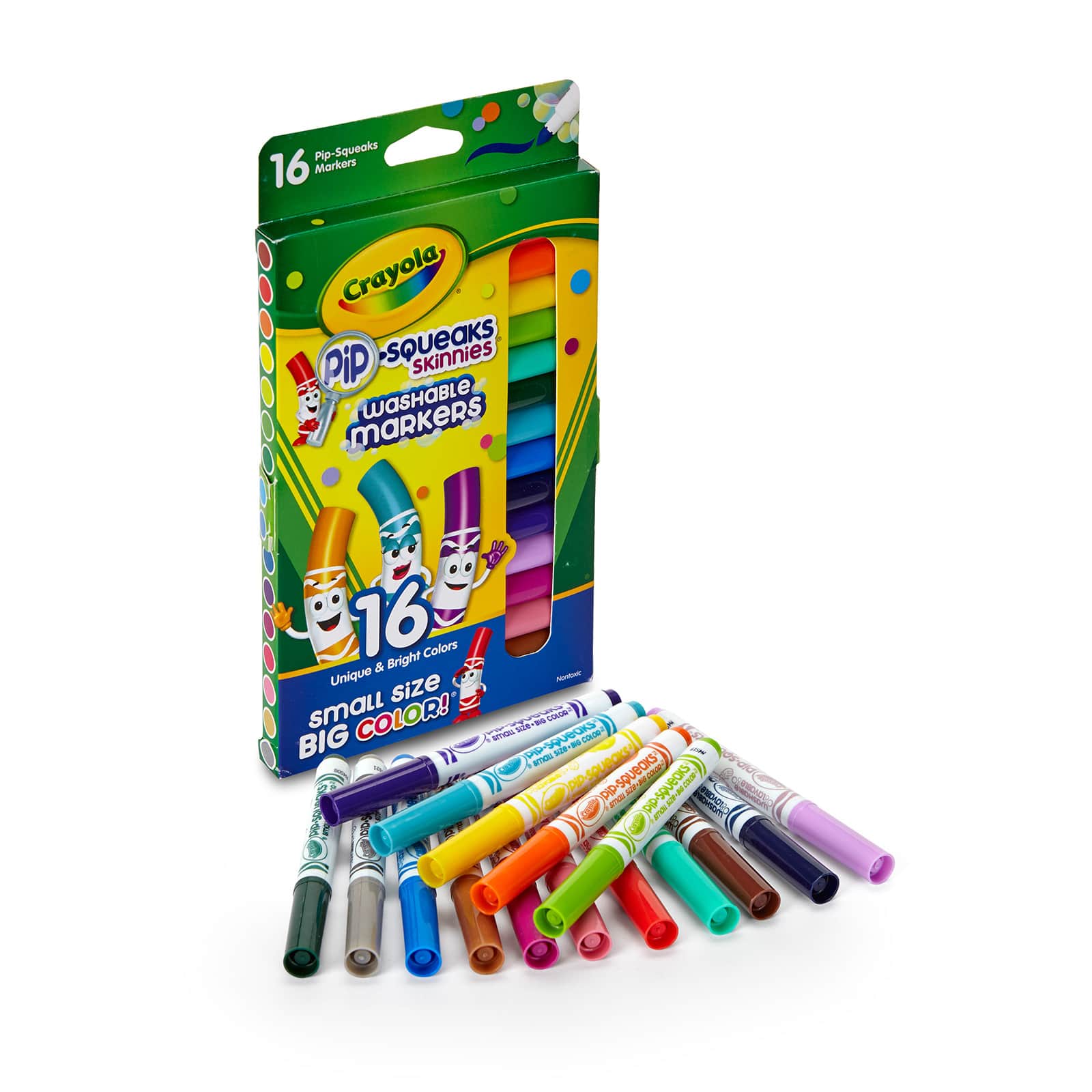 12 Packs: 16 ct. (192 total) Crayola® Pip-Squeaks™ Skinnies™ Washable Markers