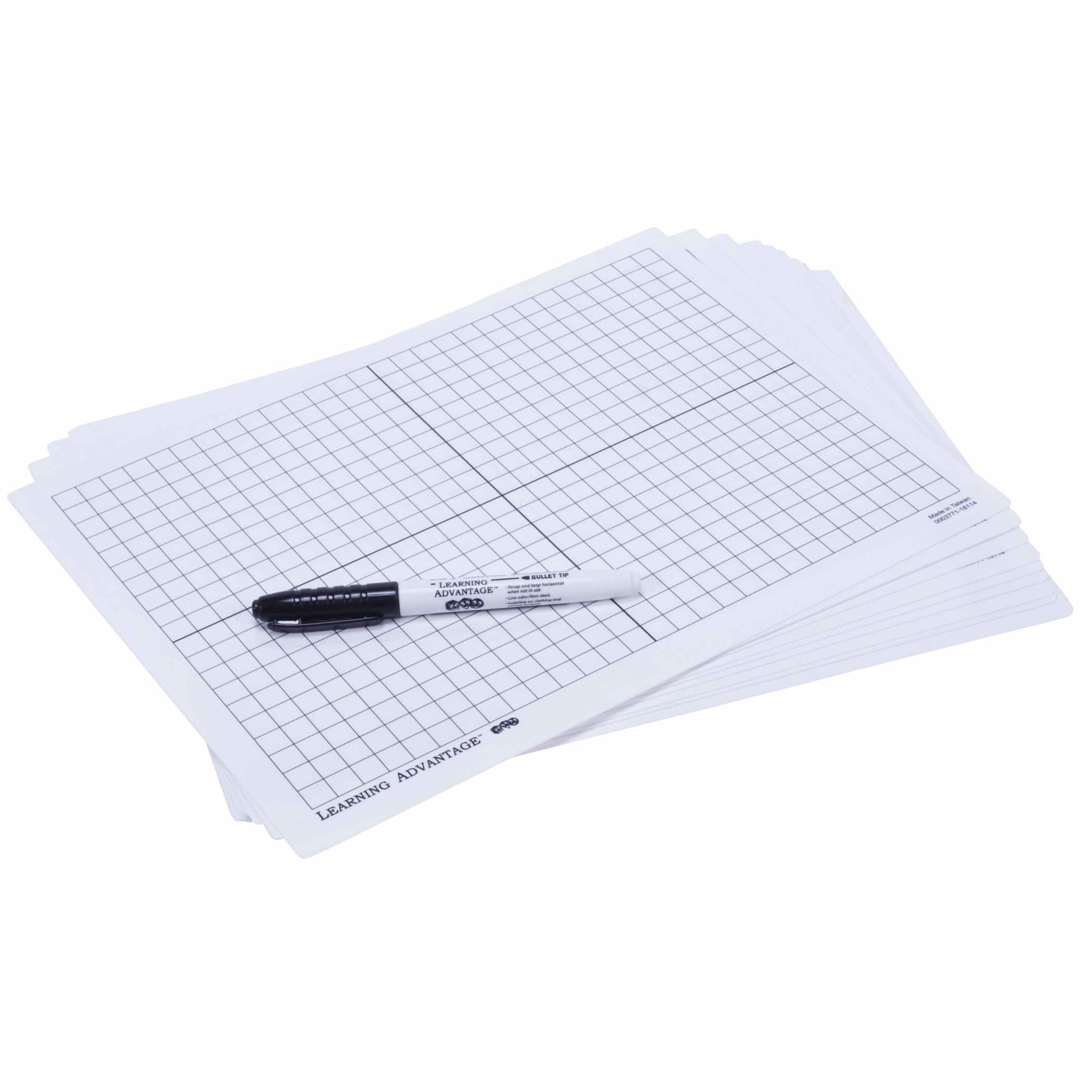 XY Axis Dry Erase Boards, Set of 10