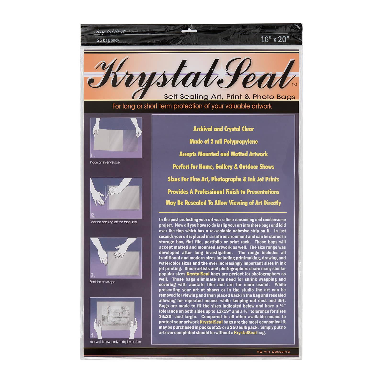 Krystal Seal&#xAE; Self Sealing Bags
