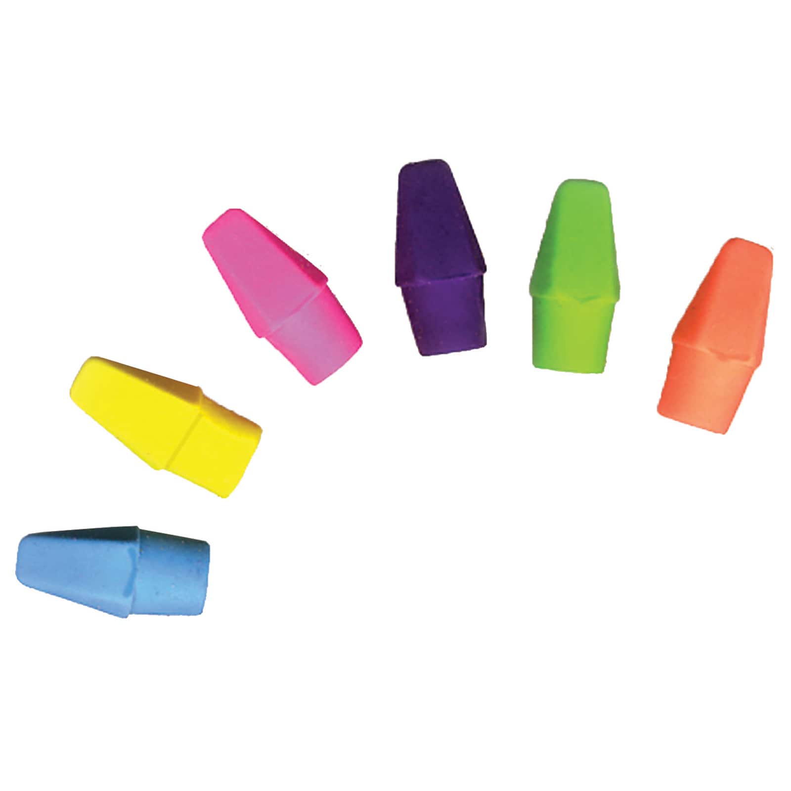 J.R. Moon Pencil Co. Cap Erasers 1 x 12 Assorted Colors 144 Erasers Per  Pack Set Of 5 Packs - Office Depot