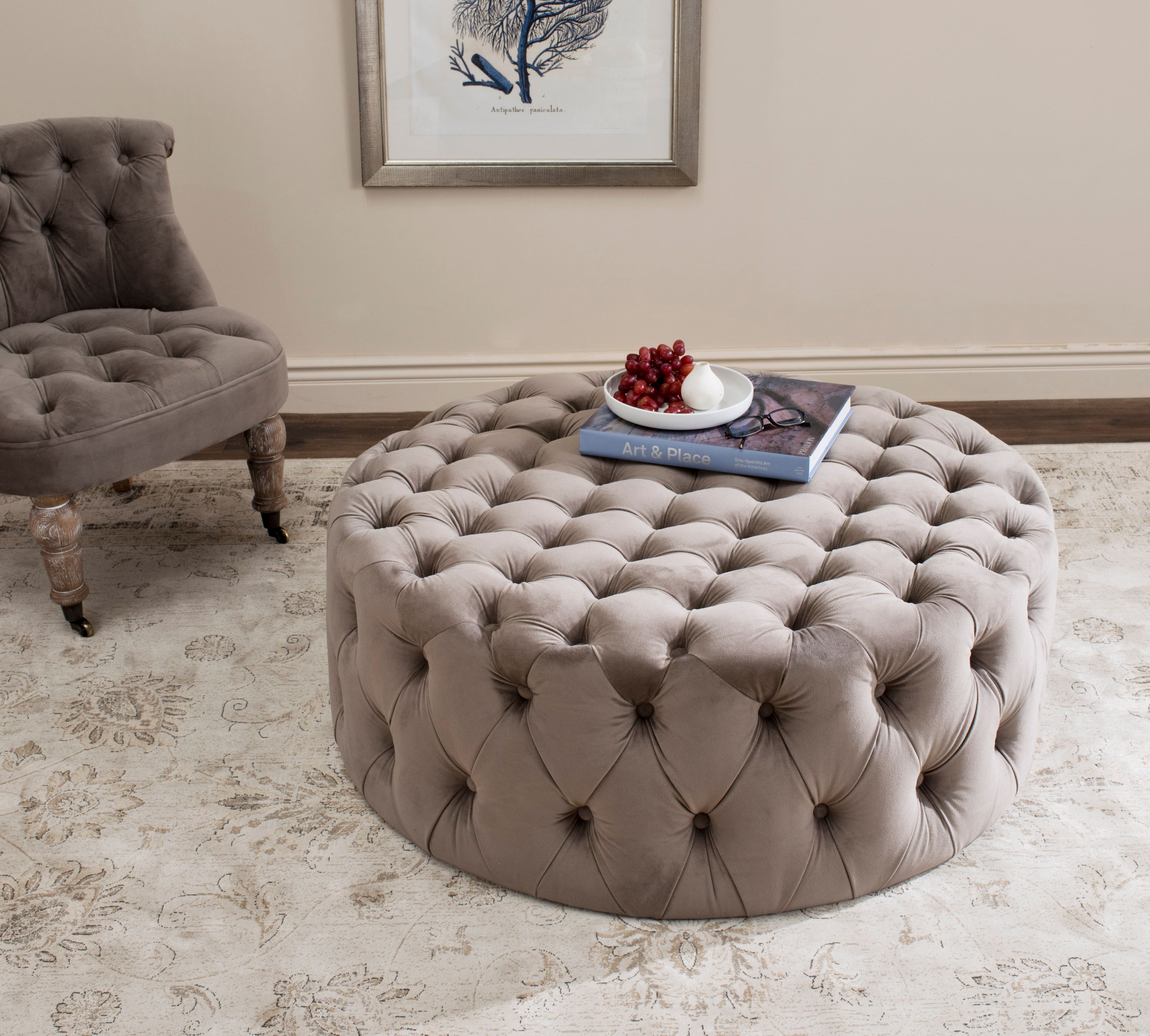 Charlene Ottoman in Mushroom | Michaels