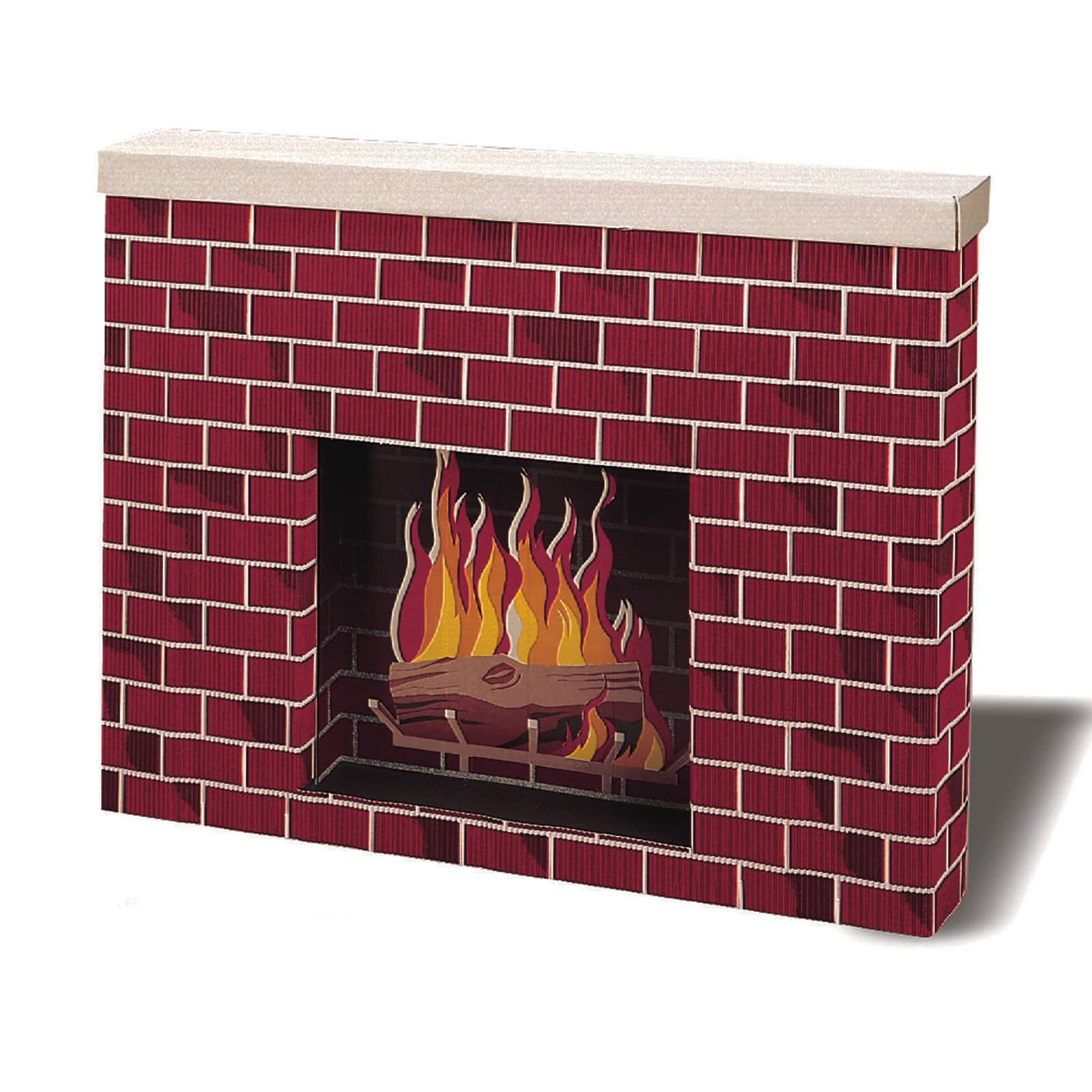 carboard fireplace 3d
