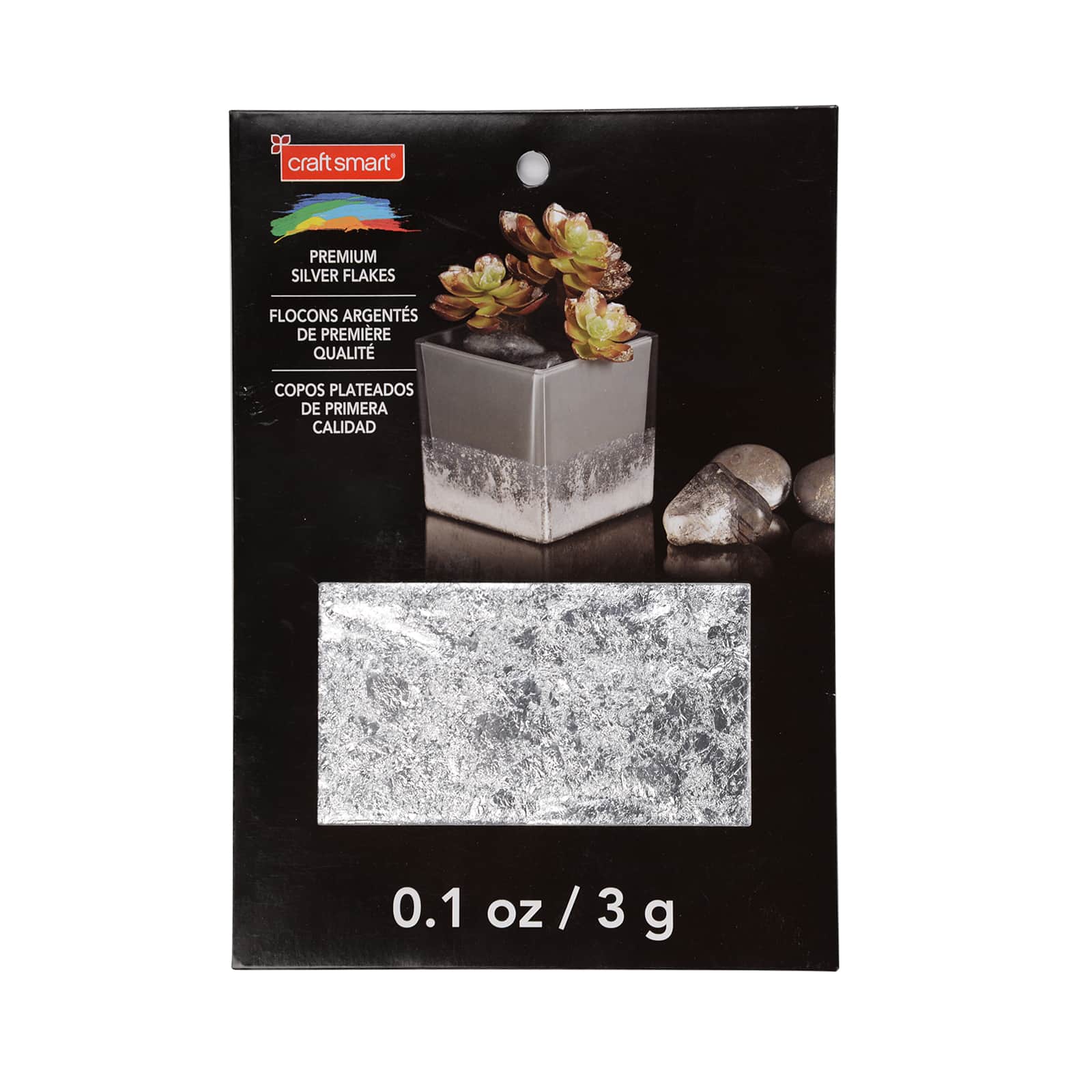 6 Pack: Premium Silver Flakes by Craft Smart&#xAE;